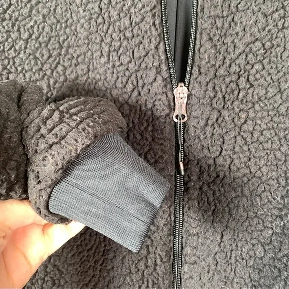 CALIA black Sherpa textured zip up coat - Picture 4 of 9